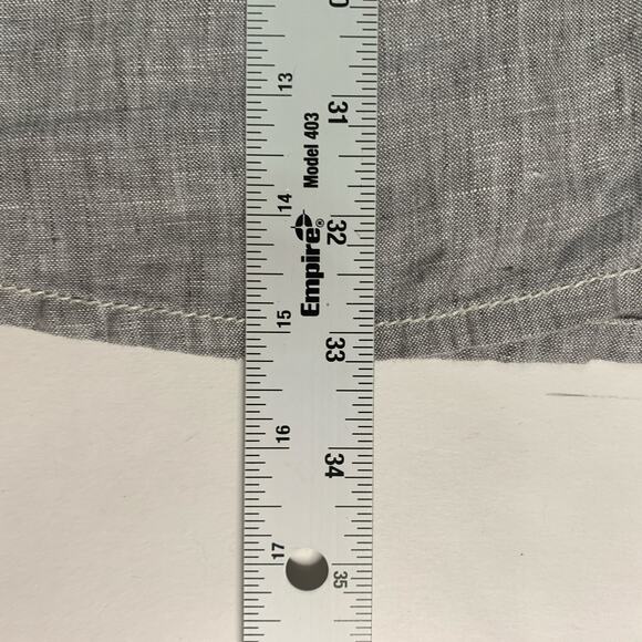 Tommy Bahama XXL Mens Shirt Gray Linen Light Textured Breathable Resort - Picture 7 of 9